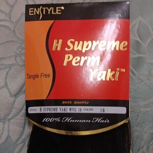 H Supreme Perm Yaki Hair Wig - Black